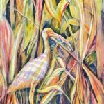 Multicolor Original bird watercolor painting