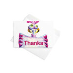 Funny bird thanks greeting card