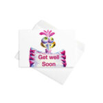 Funny bird get well soon greeting card