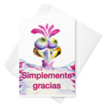 bird sign simplemente gracias greeting card