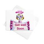 Funny bird get well soon greeting card
