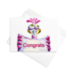 Funny bird congrats greeting card