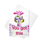 Funny bird greeting card
