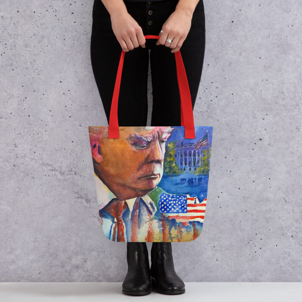 president donald trump tote bag