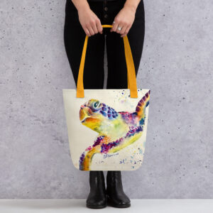swimming in deep waters tote bag
