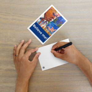 president donald trum postcard