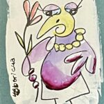 Bird ATC artist trading cards / ACEO Artist Cards Edition Originals / ARTIST: Yolanda Barreto / YB Boricua Art LLC / Boricua Art