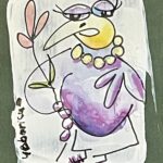 Bird ATC artist trading cards / ACEO Artist Cards Edition Originals / ARTIST: Yolanda Barreto / YB Boricua Art LLC / Boricua Art