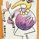 Bird ATC artist trading cards / ACEO Artist Cards Edition Originals / ARTIST: Yolanda Barreto / YB Boricua Art LLC / Boricua Art