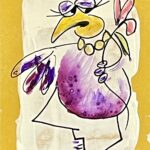 Bird ATC artist trading cards / ACEO Artist Cards Edition Originals / ARTIST: Yolanda Barreto / YB Boricua Art LLC / Boricua Art